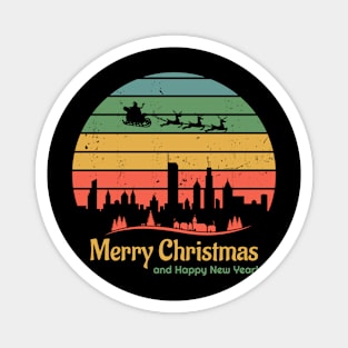 Merry Christmas And Happy New Year Gift Magnet